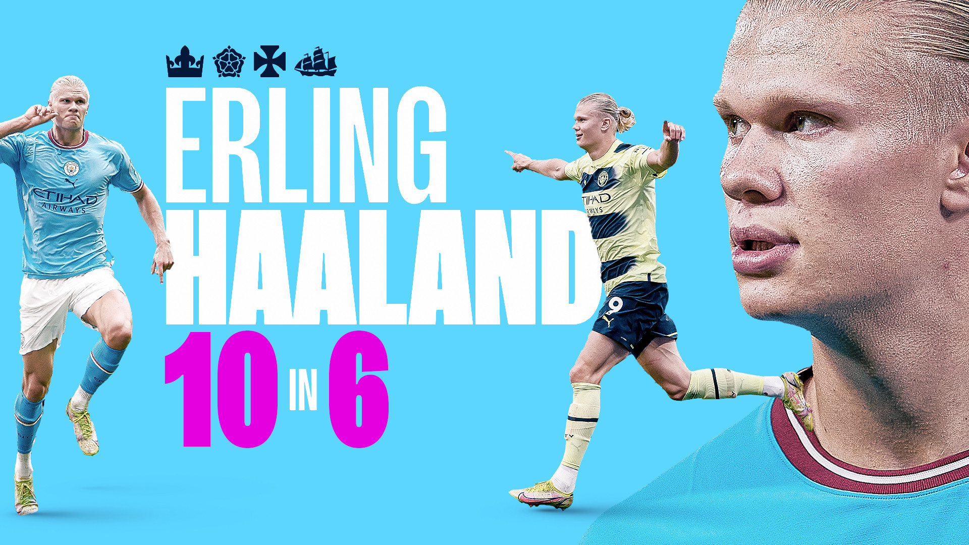 Erling Haaland 10 goals in six games