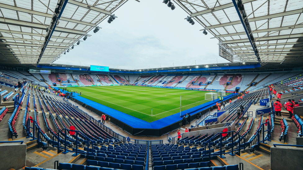 THE SCENE IS SET : The King Power Stadium ready to host Premier League action