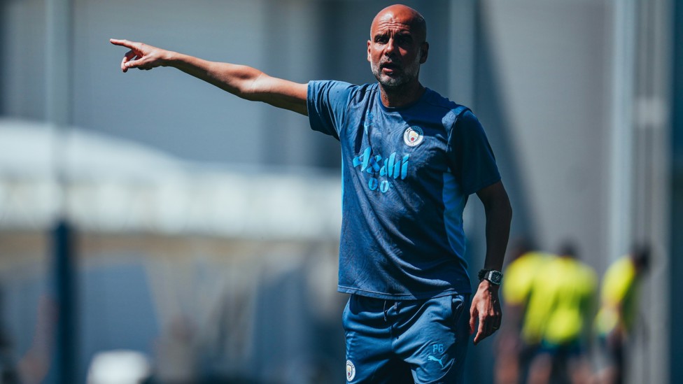 PEP TALK  : The boss issues instructions.