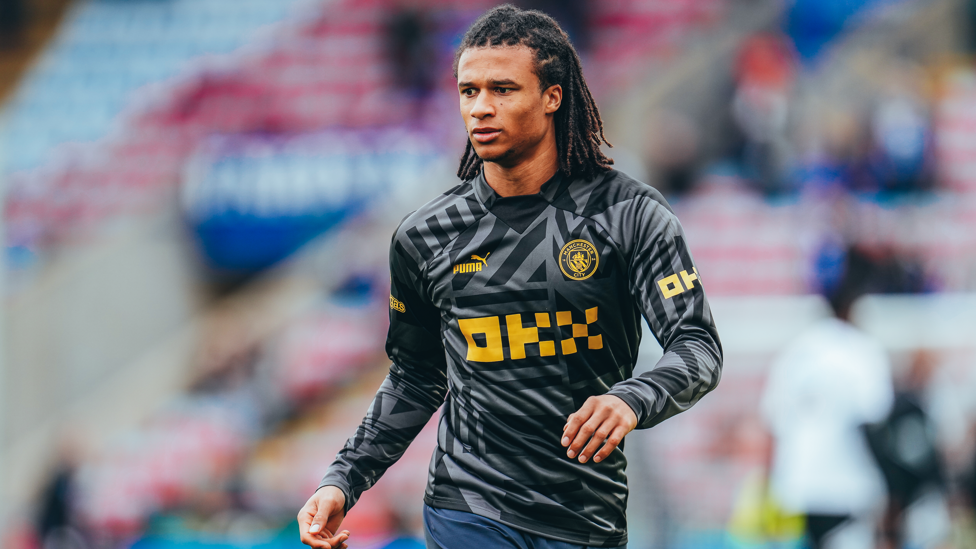 READY FOR ACTION : Nathan Ake during the warm-up