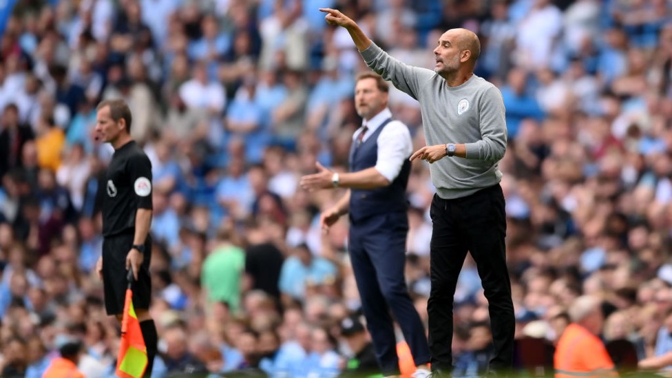 PEP TALK : The boss passes on his instructions deep into the second period.