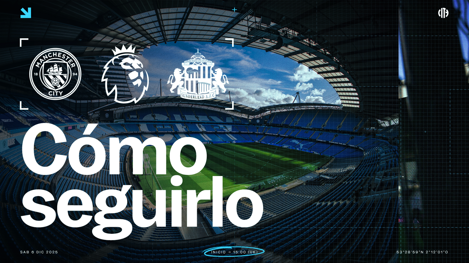City v Sunderland: horarios y TV