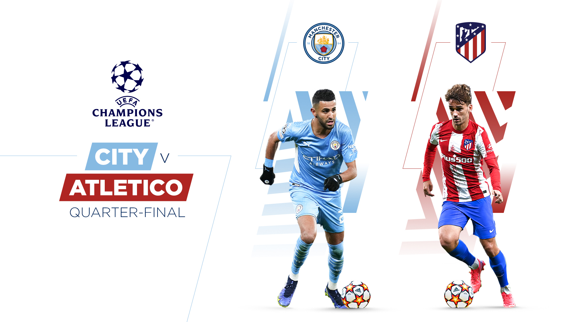 City to face Atletico Madrid in Champions League quarter-final