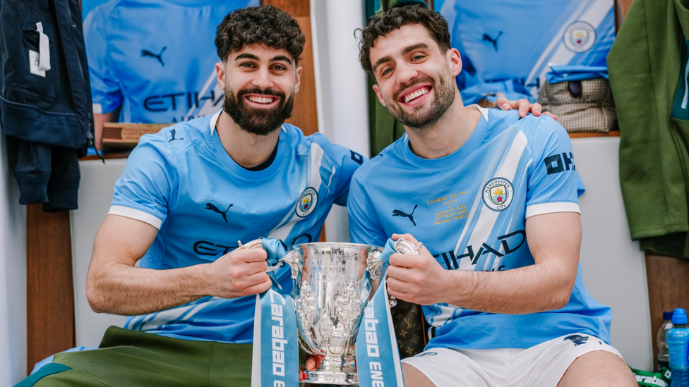 CROATIAN BROS : Gvardiol and Kovacic celebrate.