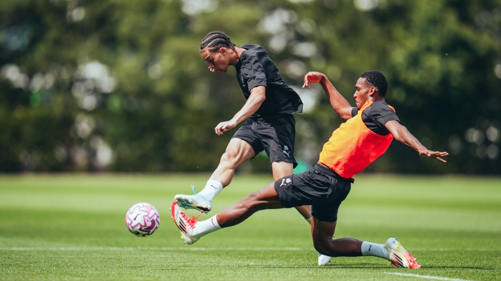 STEPPING UP: Matt Henderson and Christian McFarlane battling it out