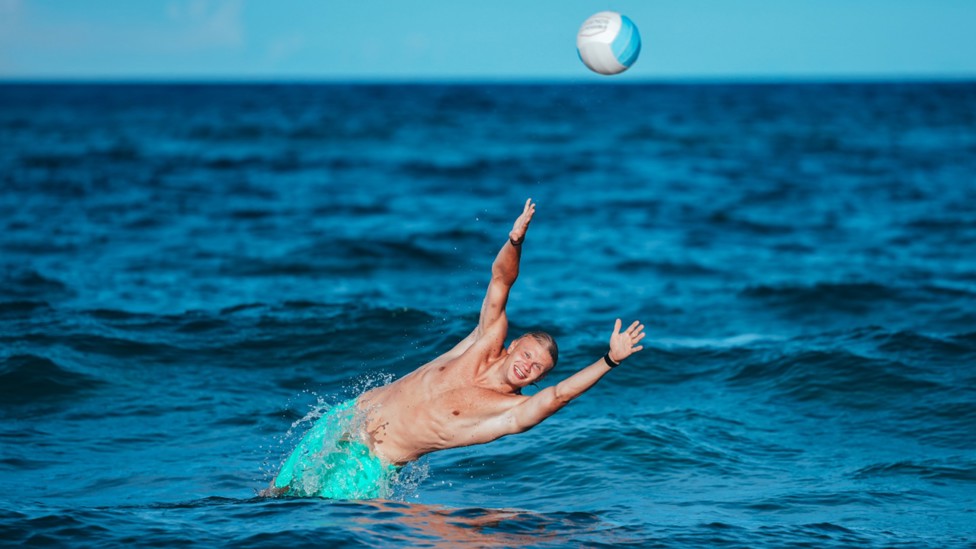 HIGH FLIER: Erling takes to the Florida skies.