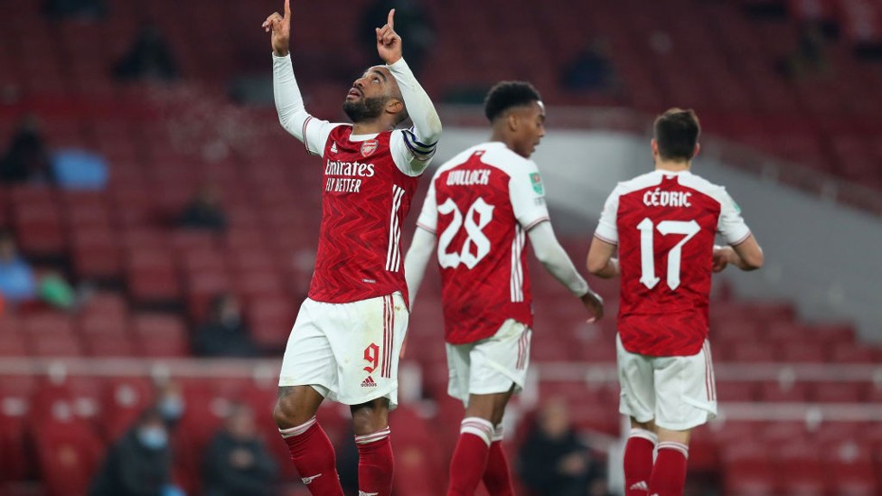 LEVELLER: Alexandre Lacazette grabbed an equaliser just after the half-hour mark