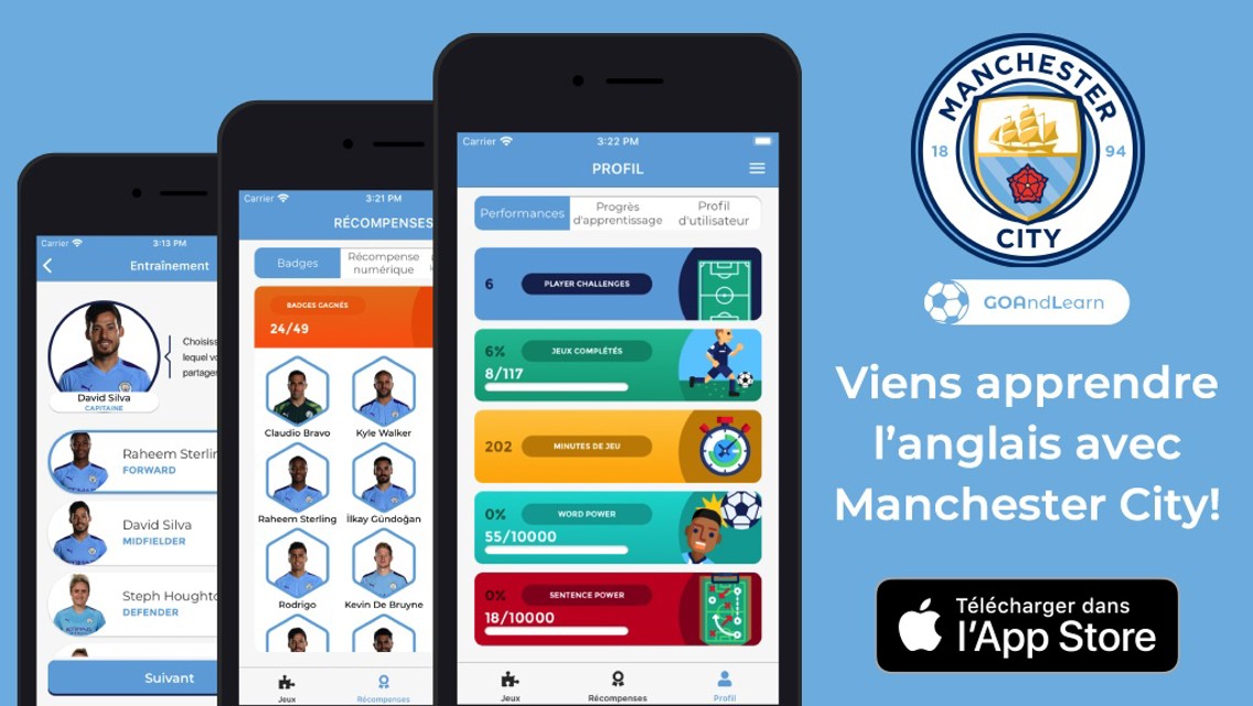 Apprenez l'anglais avec GO And Learn et les joueurs de Manchester City