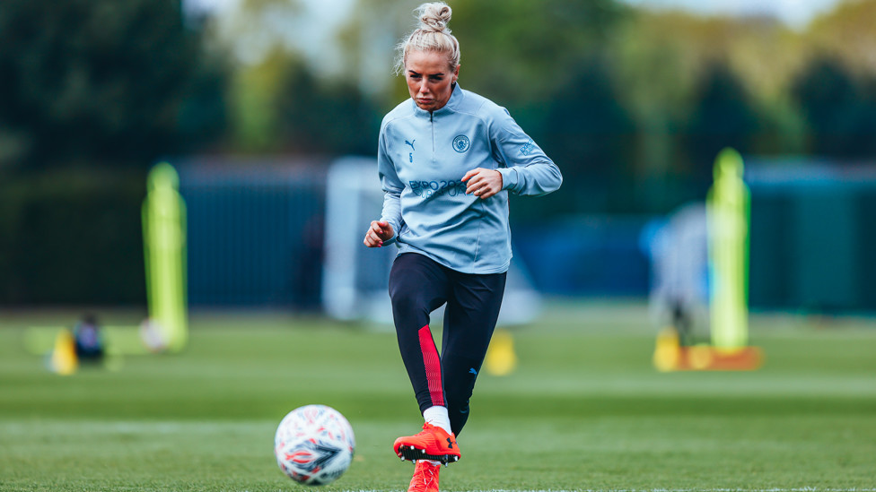 TACTIC-AL : Alex Greenwood says the squad, who love this stage of the season, thrive under pressure