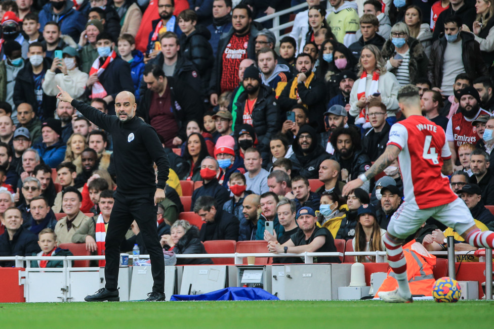 PEP EM AÇÃO CONTRA O ARSENAL  : No geral, Pep leva vantagem contra o Arsenal: são 13 vitórias e um empate em 16 confrontos.