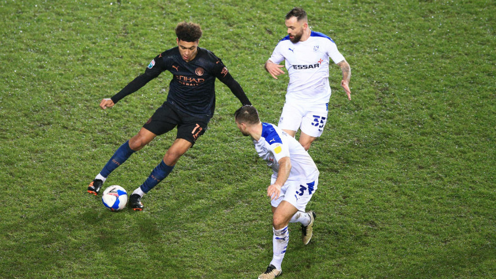 FOCUS TIME: Morgan Rogers drives forward for City