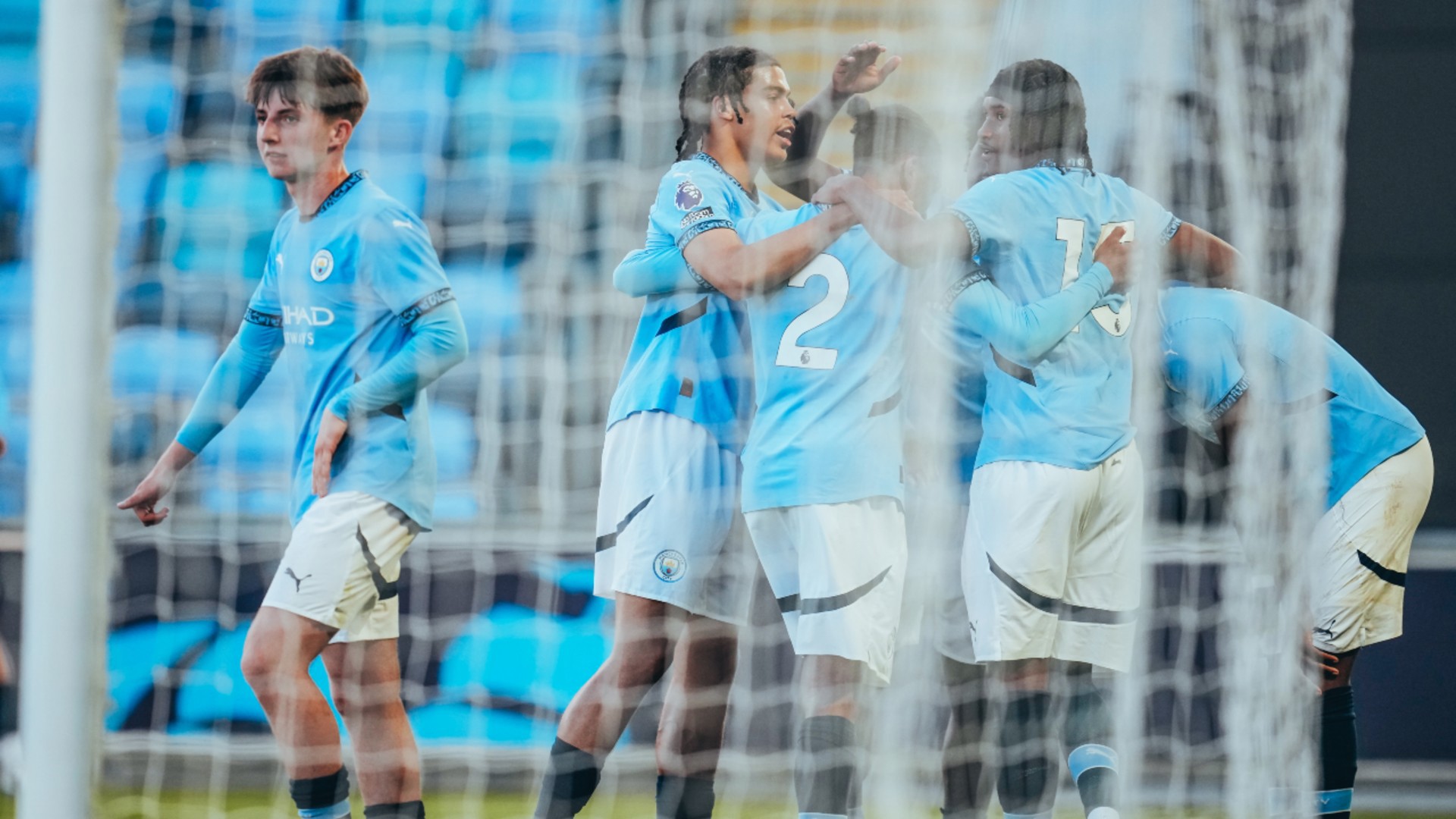 MAGIC MOMENT : Divin Mubama gives City the lead. 