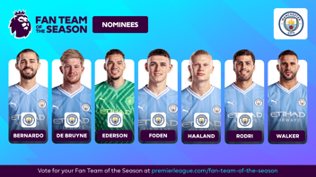 Seven City players up for Fans’ Premier League Team of the Season