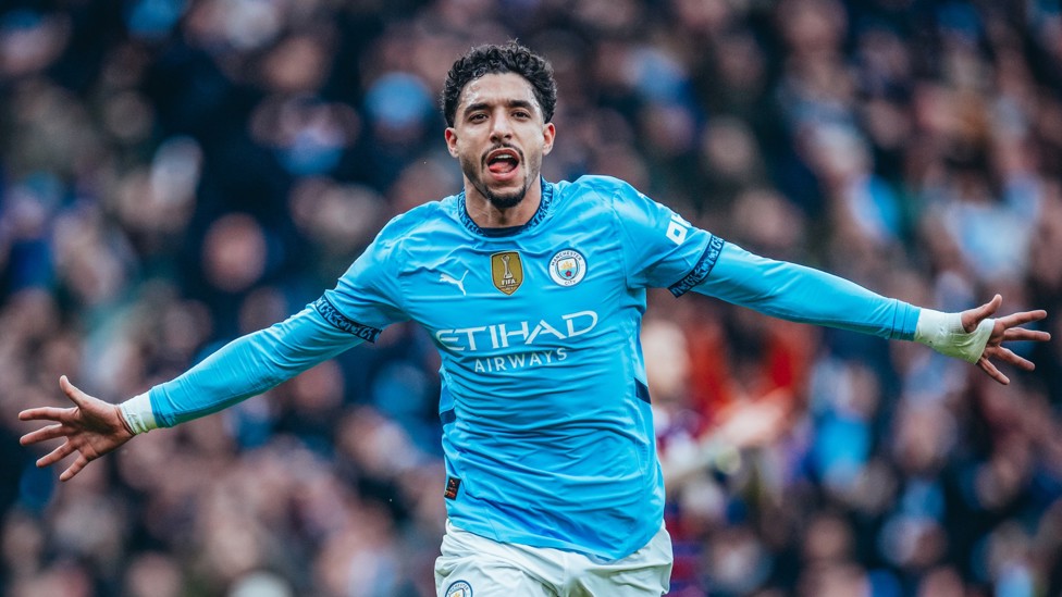 FIRST STRIKE : Marmoush got his first City goal against Newcastle and went on to claim a hat-trick