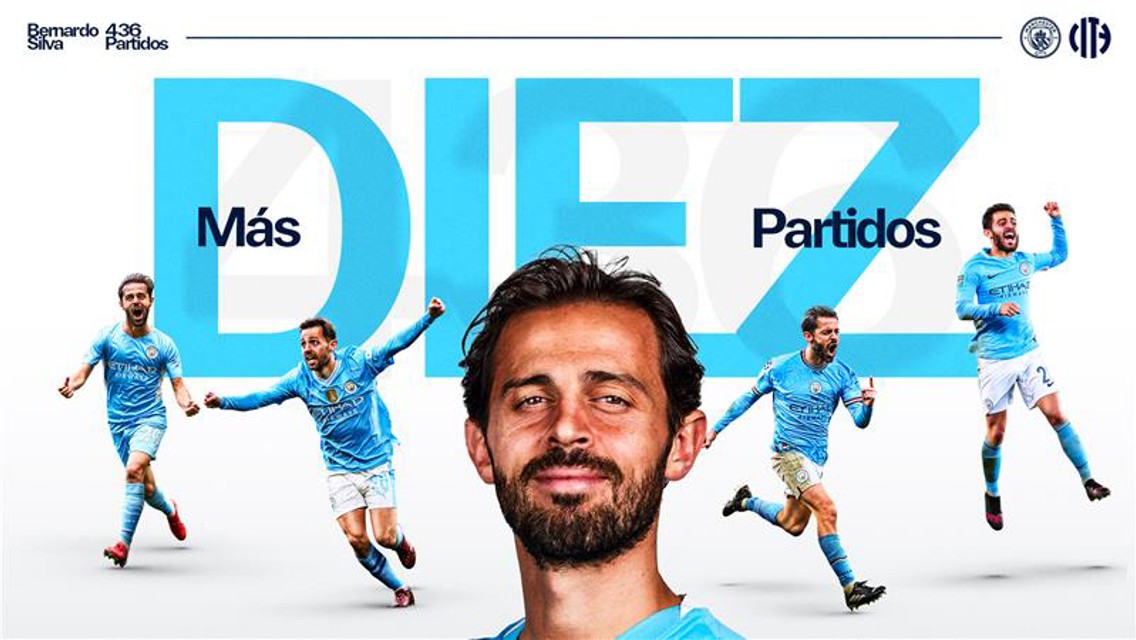 Bernardo entra en el top 10 de jugadores con más partidos en la historia del City