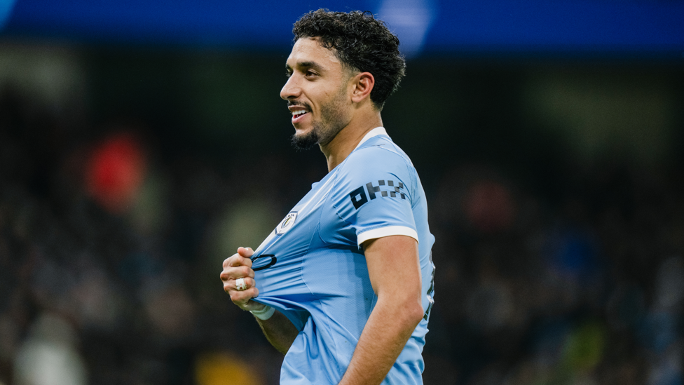 DOUBLE TROUBLE : Marmoush celebrates his second goal.