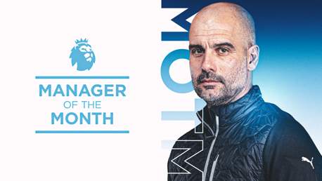 Guardiola claims second successive Premier League Manager of the Month award