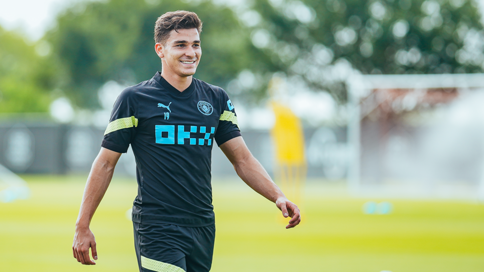 NEW RECRUIT : Julian Alvarez in high spirits