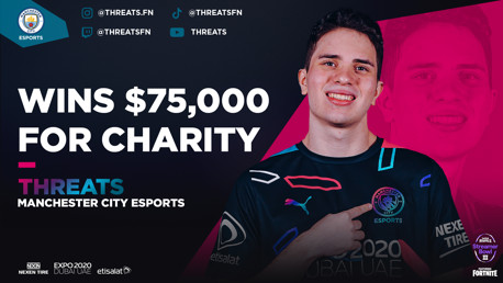 Threats wins $75k for charity