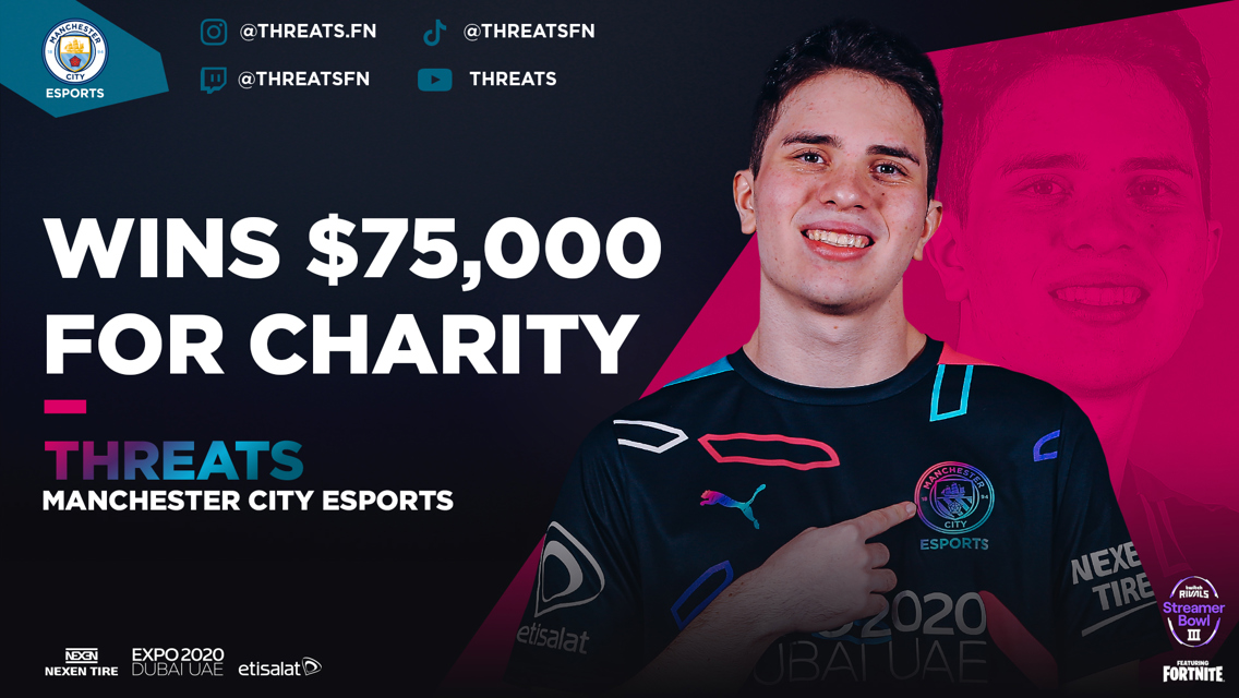 Threats wins $75k for charity