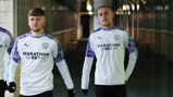 BLUE BOYS: Tommy Doyle and Lewis Fiorini head out to training.