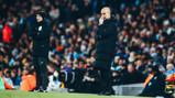 THE BOSS: Pep watches on.