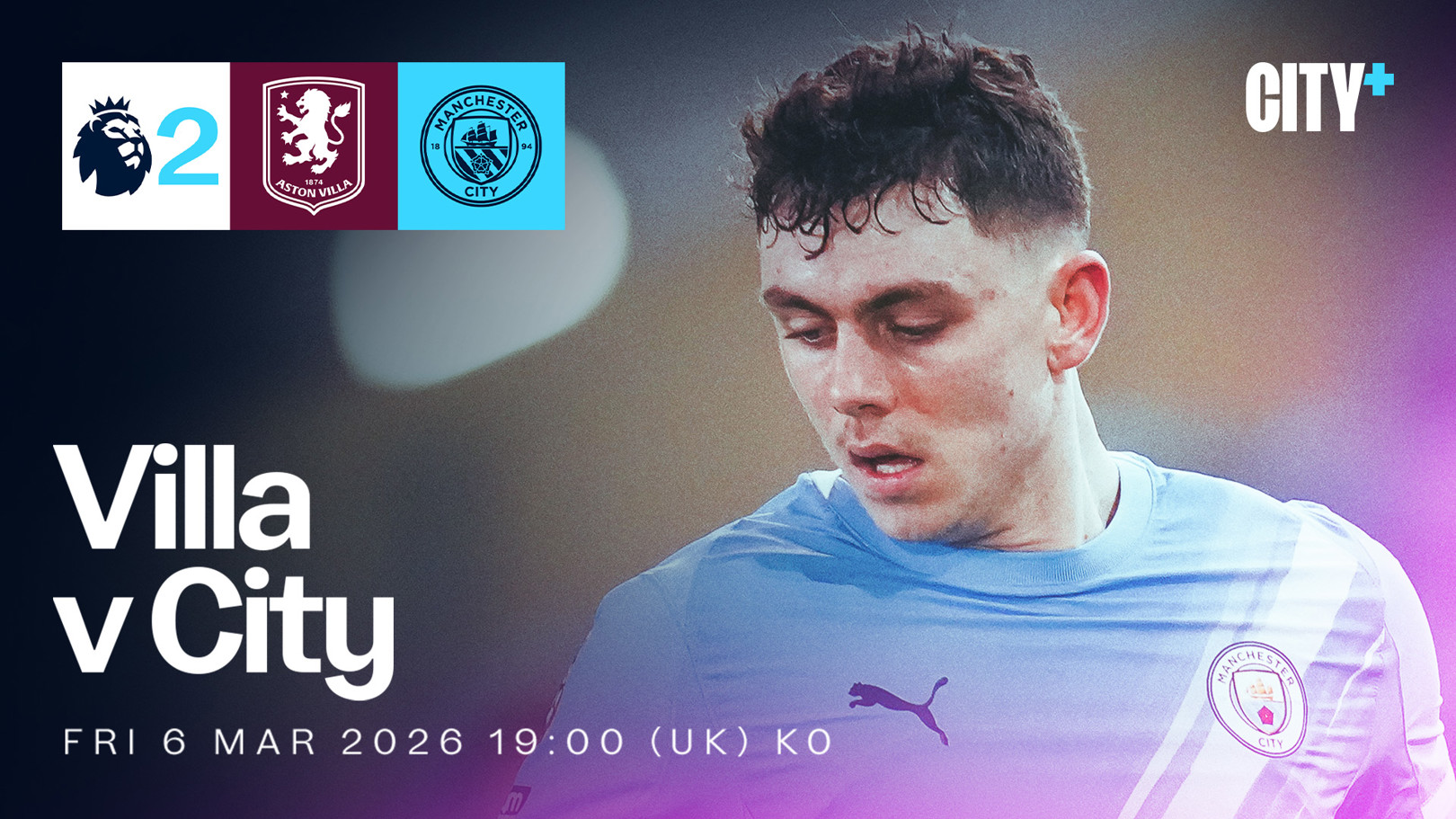 Watch City's Premier League 2 clash at Aston Villa live on CITY+