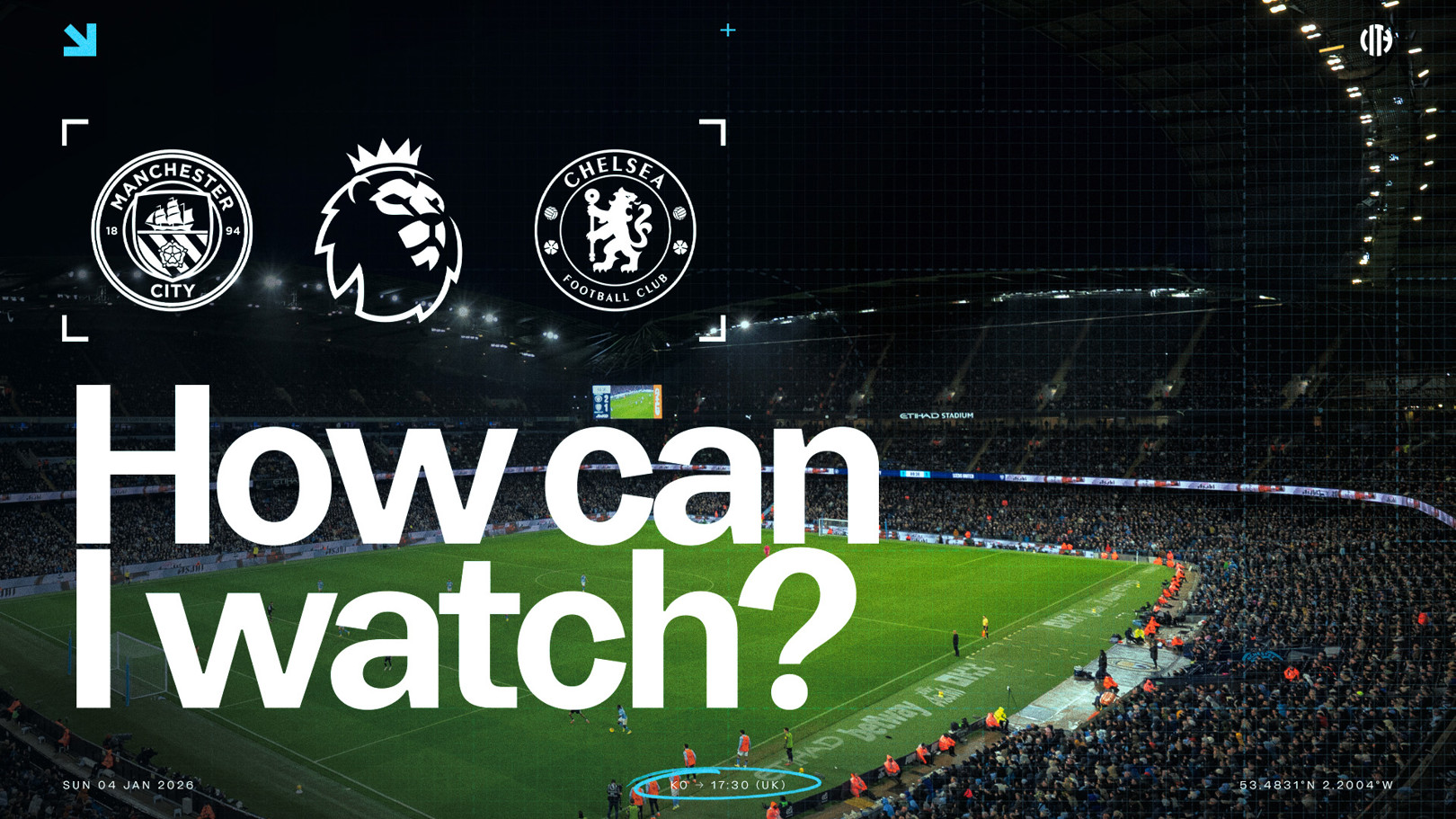 How can I watch City v Chelsea on TV?