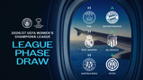 2026/27 UEFA Women's Champions League League Phase Draw showing Manchester City and opponents PSG, Bayern Munich, Real Madrid, BK Häcken, Austria Wien, and Inter Milan.