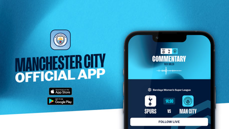 How to follow City's WSL clash with Spurs on our official app