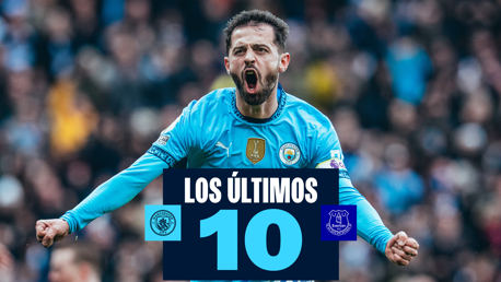 Los últimos goles ante el Everton en el Etihad