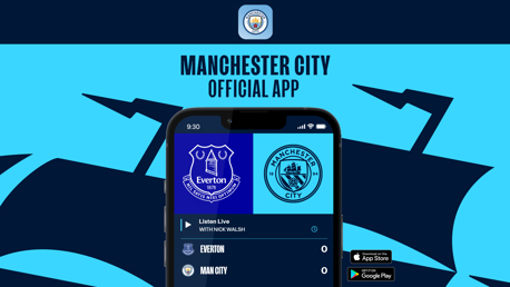 How to follow Everton v City on the Man City app