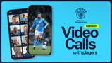 Promotional graphic for Manchester City's Cityzens Official Membership showcasing member benefits like video calls with players.