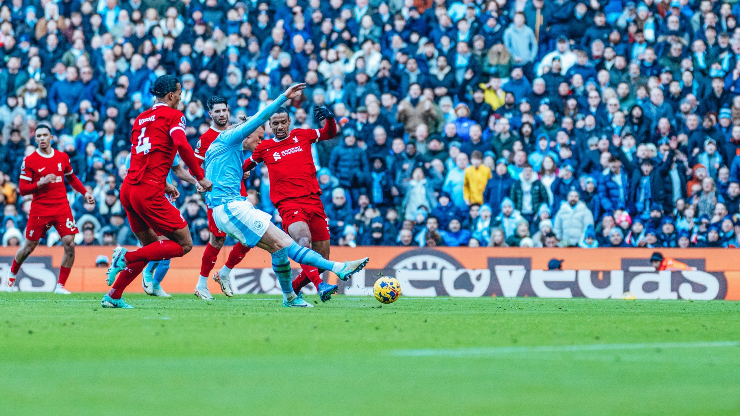 Playing in dangerous manner: a low header Phil Jones