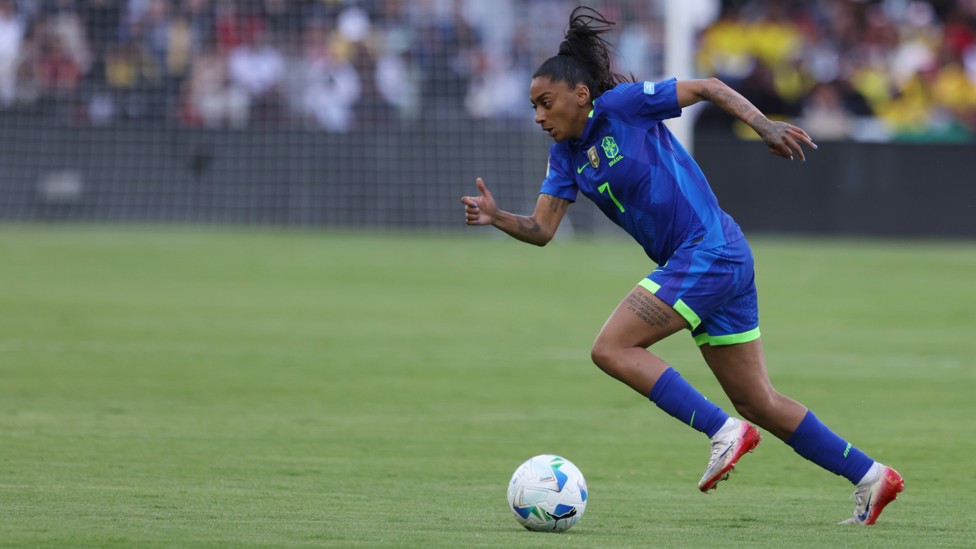 ON YOUR MARKS: Kerolin with possession 