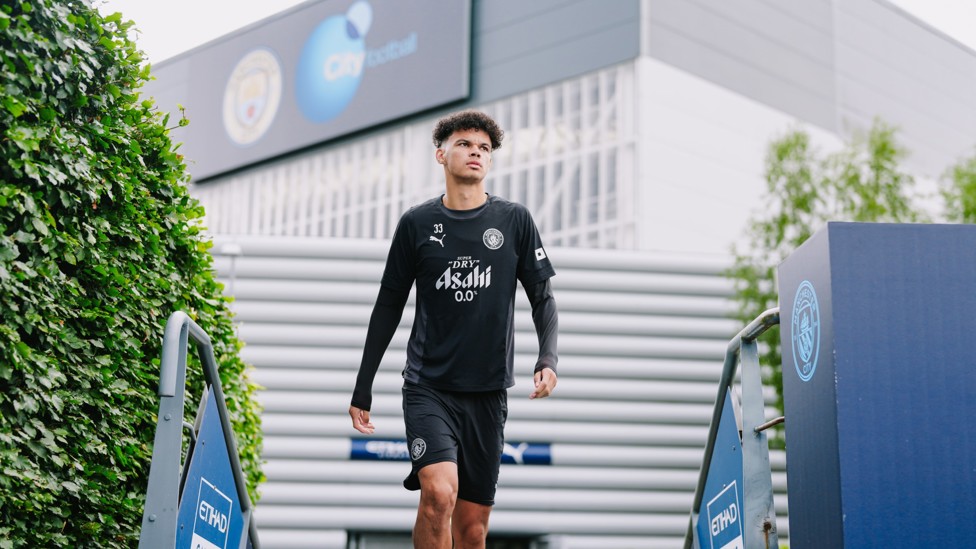 YOUNG GUN : Nico O'Reilly prepares for training