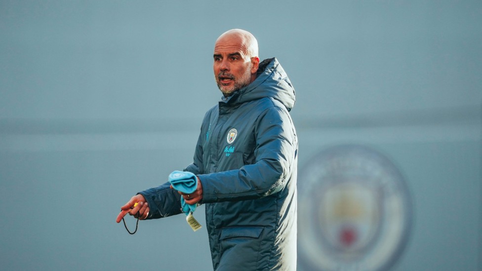 CALLING THE SHOTS: The boss lines up the next exercise.
