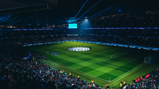 LIGHT IT UP: The pre-game light show in full flow - what a sight!