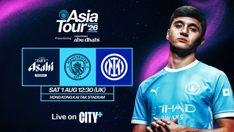 SATURDAY 1 AUGUST: City v Inter – Asia Tour 2026