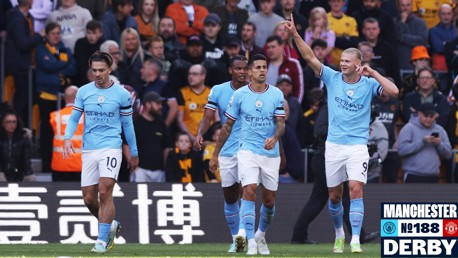 Which channel is City v Manchester United on? 