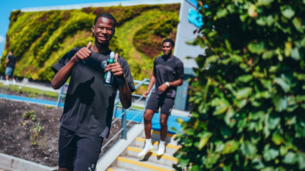 ALL SMILES : Stephen Mfuni excited for the session ahead.