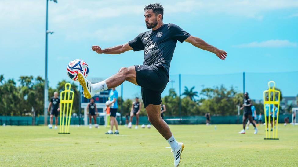 CRUISE CONTROL: Ilkay Gundogan goes through his paces.