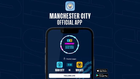 How to follow City v Wolves on our official app