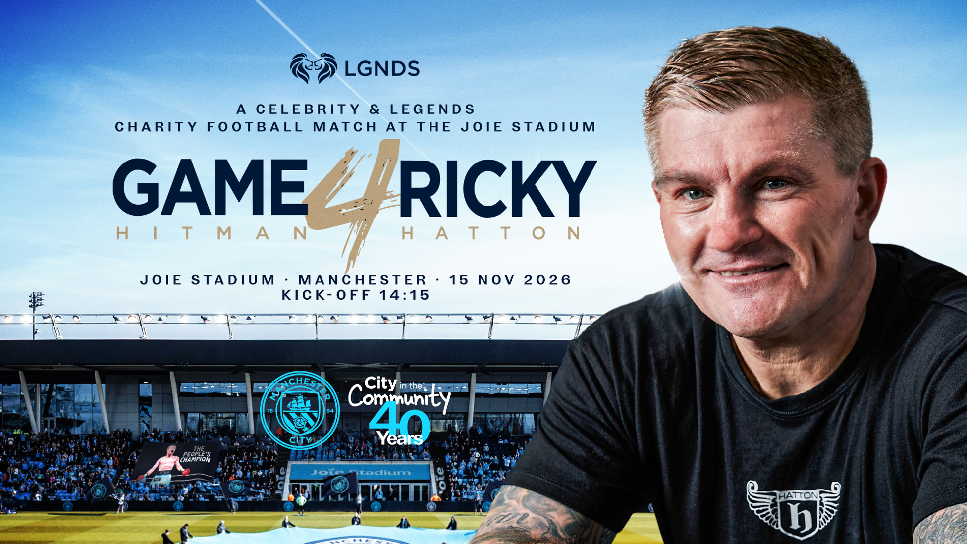 Joie Stadium to host celebrity charity match in tribute to Ricky Hatton