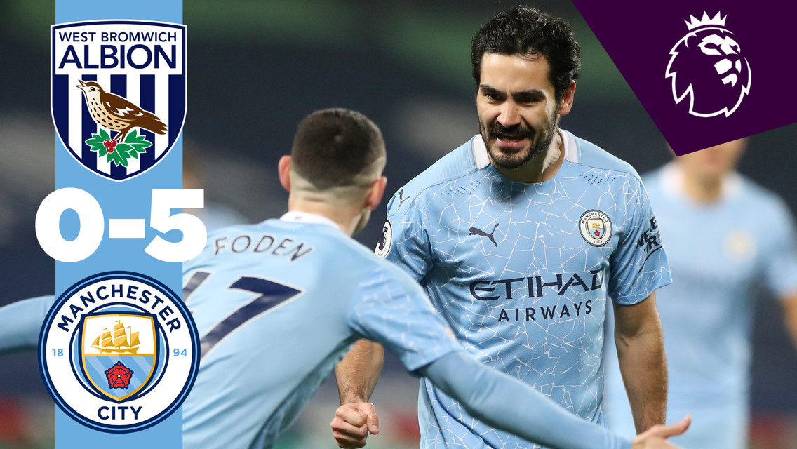 West Brom 0-5 City: resumen breve