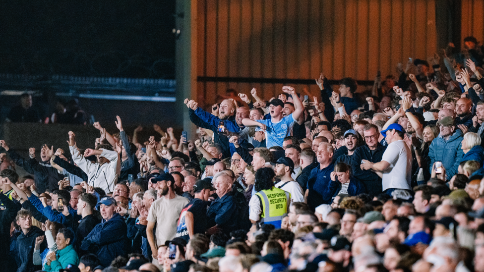 LOUD AND PROUD : Superb support for a wonderful win!