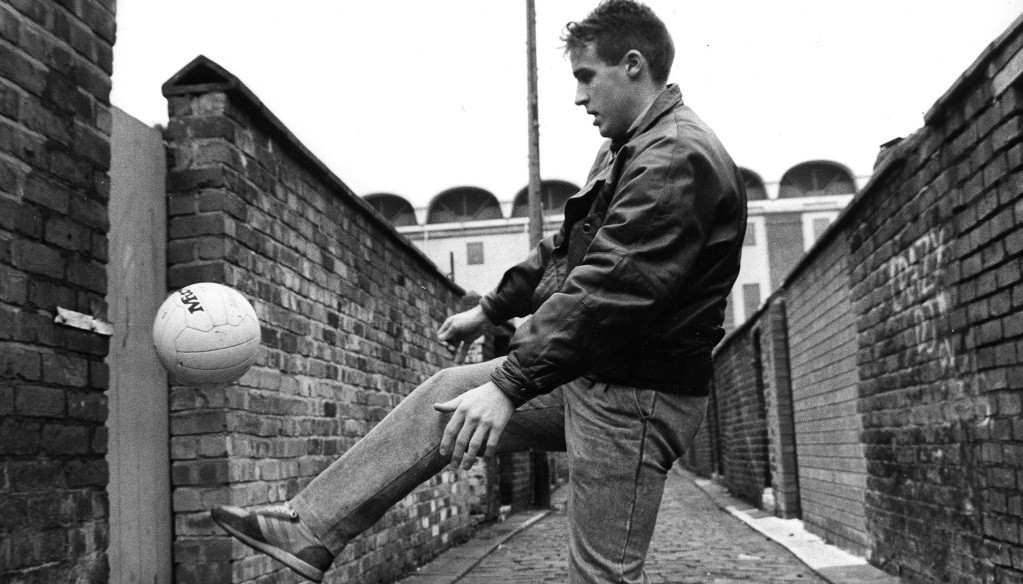 Back street boy : Moulden with Maine Road in the background