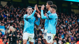 HIGH FIVES: Foden feels the love.