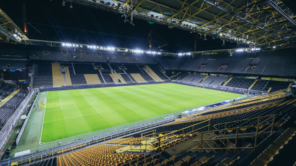AWAY DAY : All set for a cracker under the lights in Dortmund.