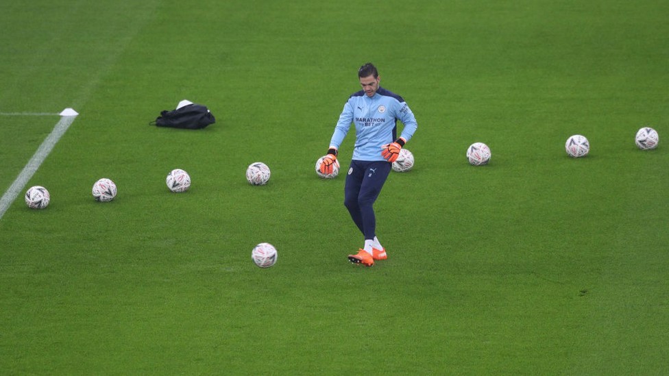WELCOME BACK : Ederson was amongst the substitutes after returning from COVID-19 self-isolation.